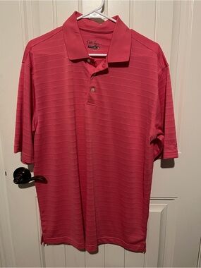 Walter Hagen Men's Pink Striped Polo
